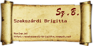Szekszárdi Brigitta névjegykártya