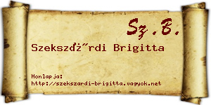 Szekszárdi Brigitta névjegykártya