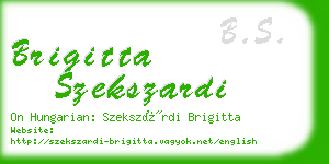 brigitta szekszardi business card